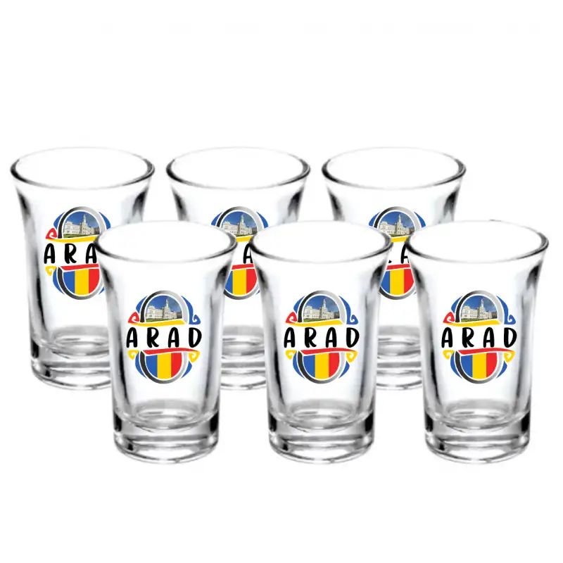 Arad romania, set 6 pahare shout, model 26bsv